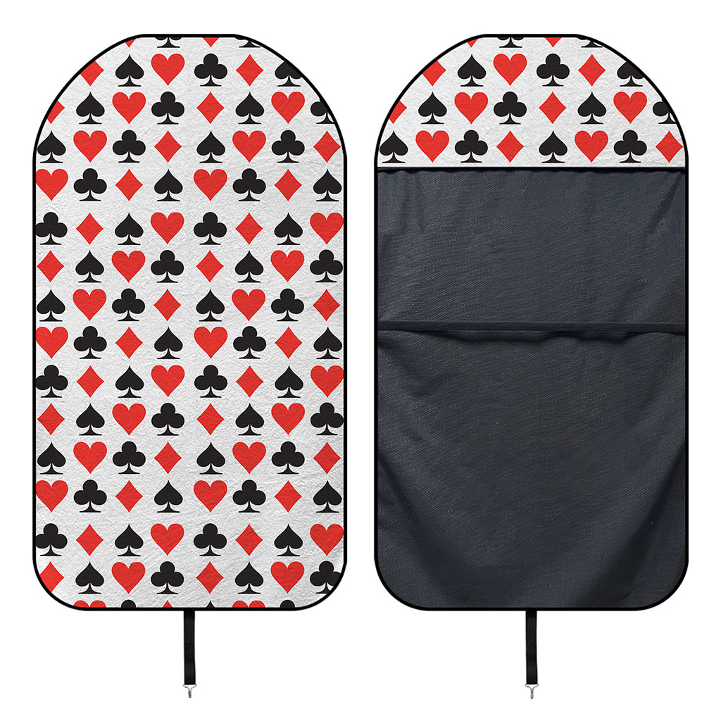 Playing Card Symbols Pattern Print Waterproof Car Seat Cover