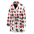 Playing Card Symbols Pattern Print Women's Bathrobe
