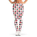 Playing Card Symbols Pattern Print Women's Leggings