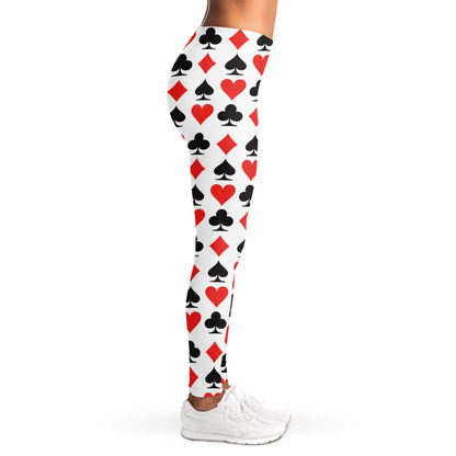 Playing Card Symbols Pattern Print Women's Leggings