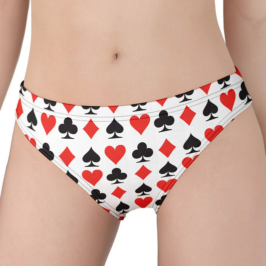 Playing Card Symbols Pattern Print Women's Panties