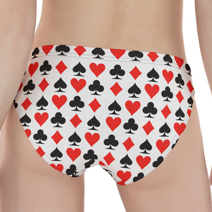 Playing Card Symbols Pattern Print Women's Panties