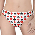 Playing Card Symbols Pattern Print Women's Thong