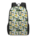 Plumeria Flower Striped Pattern Print 17 Inch Backpack