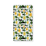 Plumeria Flower Striped Pattern Print Baby Crib Sheet