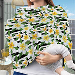 Plumeria Flower Striped Pattern Print Baby Seat Cover