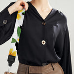 Plumeria Flower Striped Pattern Print Bag Strap