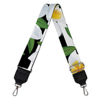 Plumeria Flower Striped Pattern Print Bag Strap