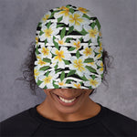 Plumeria Flower Striped Pattern Print Baseball Cap