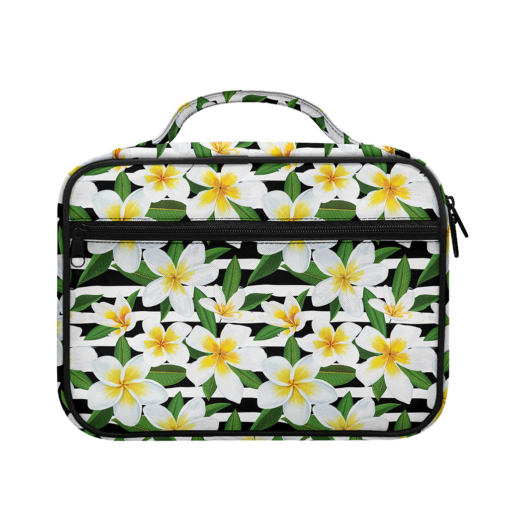 Plumeria Flower Striped Pattern Print Briefcase Bible Bag