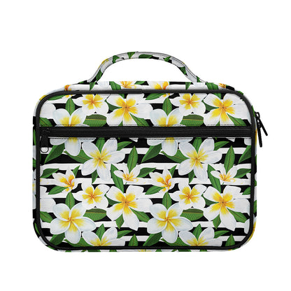 Plumeria Flower Striped Pattern Print Briefcase Bible Bag