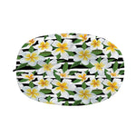 Plumeria Flower Striped Pattern Print Car Side Mirror Covers