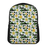 Plumeria Flower Striped Pattern Print Casual Backpack