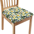 Plumeria Flower Striped Pattern Print Chair Cushion Cover