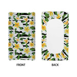 Plumeria Flower Striped Pattern Print Changing Pad Cover