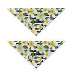 Plumeria Flower Striped Pattern Print Dog Bandana