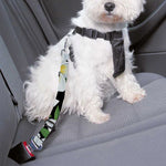 Plumeria Flower Striped Pattern Print Dog Seat Belt