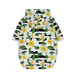 Plumeria Flower Striped Pattern Print Dog Zip Up Hoodie