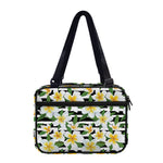 Plumeria Flower Striped Pattern Print Double Strap Bible Bag