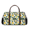 Plumeria Flower Striped Pattern Print Duffel Bag