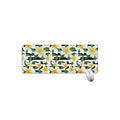 Plumeria Flower Striped Pattern Print Extended Mouse Pad