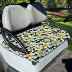 Plumeria Flower Striped Pattern Print Golf Cart Seat Cover