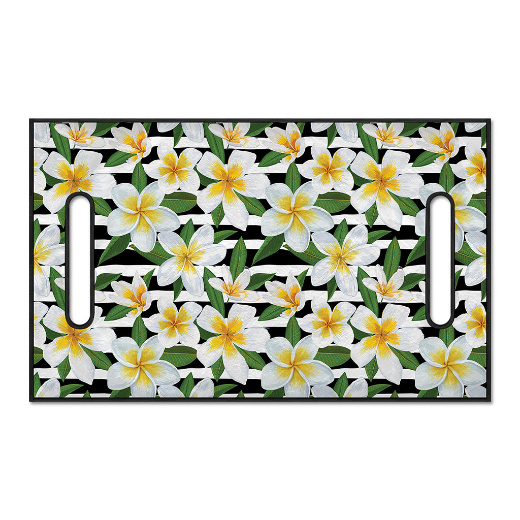 Plumeria Flower Striped Pattern Print Golf Cart Seat Cover