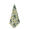 Plumeria Flower Striped Pattern Print Hand Towel