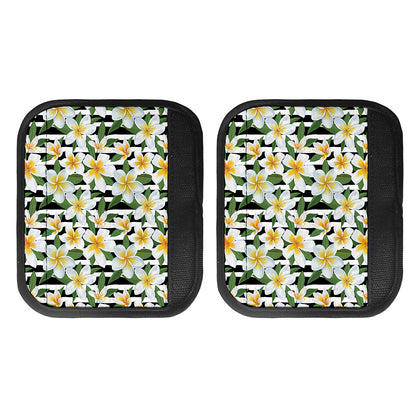 Plumeria Flower Striped Pattern Print Handle Covers
