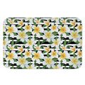 Plumeria Flower Striped Pattern Print Indoor Door Mat