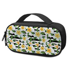Plumeria Flower Striped Pattern Print Insulin Cooler Travel Case