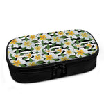 Plumeria Flower Striped Pattern Print Insulin Cooler Travel Case