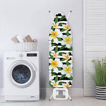 Plumeria Flower Striped Pattern Print Ironing Board Cover