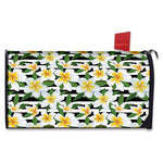 Plumeria Flower Striped Pattern Print Mailbox Cover