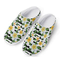 Plumeria Flower Striped Pattern Print Mesh Casual Shoes