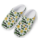 Plumeria Flower Striped Pattern Print Mesh Casual Shoes