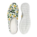 Plumeria Flower Striped Pattern Print Mesh Casual Shoes