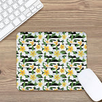 Plumeria Flower Striped Pattern Print Mouse Pad