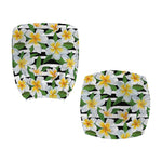 Plumeria Flower Striped Pattern Print Office Chair Cover