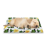 Plumeria Flower Striped Pattern Print Pet Cooling Mat Cover