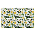 Plumeria Flower Striped Pattern Print Polyester Doormat