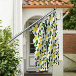 Plumeria Flower Striped Pattern Print Polyester Flag