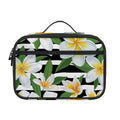 Plumeria Flower Striped Pattern Print Portable Lunch Bag