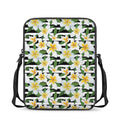 Plumeria Flower Striped Pattern Print Rectangular Crossbody Bag