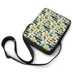 Plumeria Flower Striped Pattern Print Rectangular Crossbody Bag