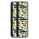 Plumeria Flower Striped Pattern Print Refrigerator Handle Covers