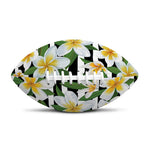Plumeria Flower Striped Pattern Print Rugby Ball