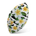 Plumeria Flower Striped Pattern Print Rugby Ball