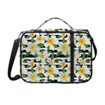 Plumeria Flower Striped Pattern Print Shoulder Strap Bible Bag