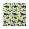 Plumeria Flower Striped Pattern Print Silk Bandana